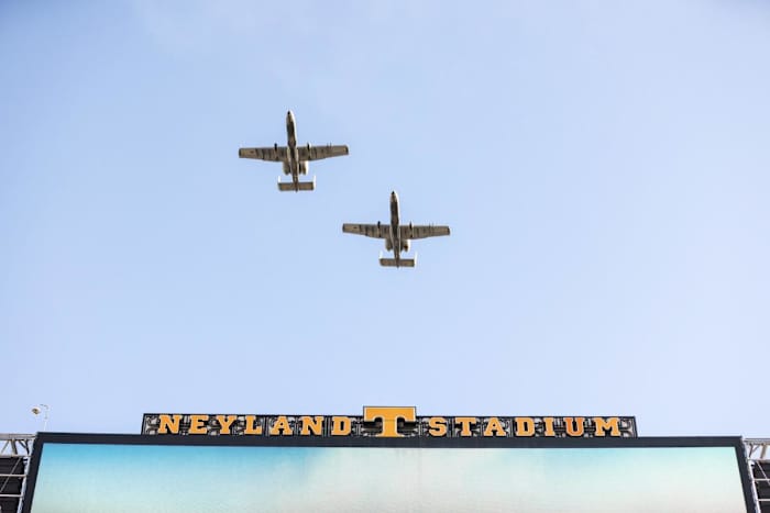 During the Bulldogs’ game against Tennessee at Neyland Stadium in Knoxville, Tenn., on Saturday, Nov. 13, 2021. (Photo by Tony Walsh)